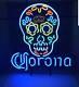 24x20 Corona Dia De Los Muertos Hanuted Skull Neon Light Sign Beer Cave Decor