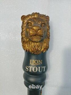 Beautiful Gold Lion King Stout 12.5 Draft Beer Tap Handle Mancave Bar