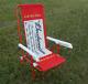 Budweiser Genuine King Of Beers Vtg Canvas Folding Beach Chair Collectible Euc