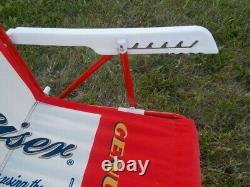 Budweiser Genuine King of Beers VTG Canvas Folding Beach Chair Collectible EUC