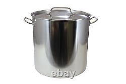 CONCORD Polished Stainless Steel Stock Pot Brewing Beer Kettle Mash Tun with Lid