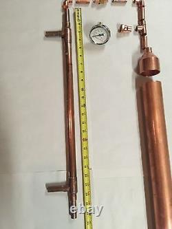 DIY Beer Keg Kit 2 Copper Pipe Moonshine Pot Still Distilling Column Tri Clamp