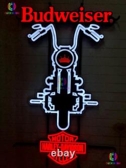 HOT 32 New Harley Davidson HD Budweiser LED Neon Sign Motor Bike Beer Bar Light