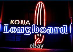 Kona Brewing Long Board Neon Sign 24x20 Beer Bar Wall Deocr Artwork Gift