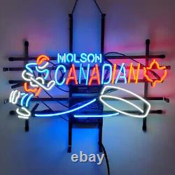 Molson Canadian Hockey Beer Neon Sign Beer Bar Pub Restaurant Wall Decor 24x20