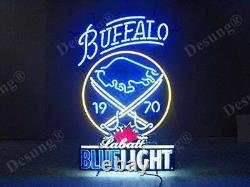 New Buffalo Sabres Blue Light Labatt Lamp Neon Light Sign 24x20 Beer