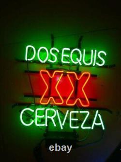 New Cerveza XX Dos Equis Neon Light Sign 20x16 Beer Man Cave Artwork Glass