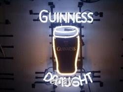 New Guinness Draft Harp Neon Sign 24x20 Lamp Poster Real Glass Beer Bar