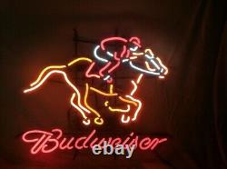 New Horse Racing Sport Beer Logo 24x20 Neon Light Sign Lamp Bar Wall Decor