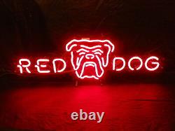 New Red Dog Beer 20 Neon Light Sign Lamp Bar Wall Decor Windows