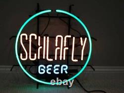 New Schlafly Beer Neon Light Sign 24x24 Lamp Poster Real Glass Beer Bar