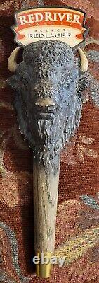 Nice Used RED RIVER BUFFALO RED LAGER BEER TAP HANDLE