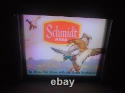 Schmidt Beer Mallard Duck Scene LED Display light sign box