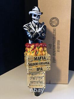 Sinister Brewing Beer Tap Handle Mafia Blood Orange IPA Skeleton Skull