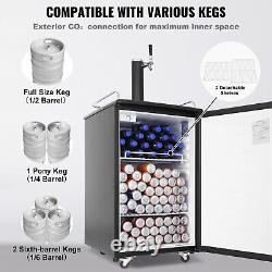 VEVOR Beer Kegerator Draft Beer Dispenser Full Size Keg Refrigerator Single Tap
