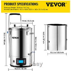 VEVOR Home Beer Brewing Machine Grain Brewing System with Circulating Pump 8 Gal